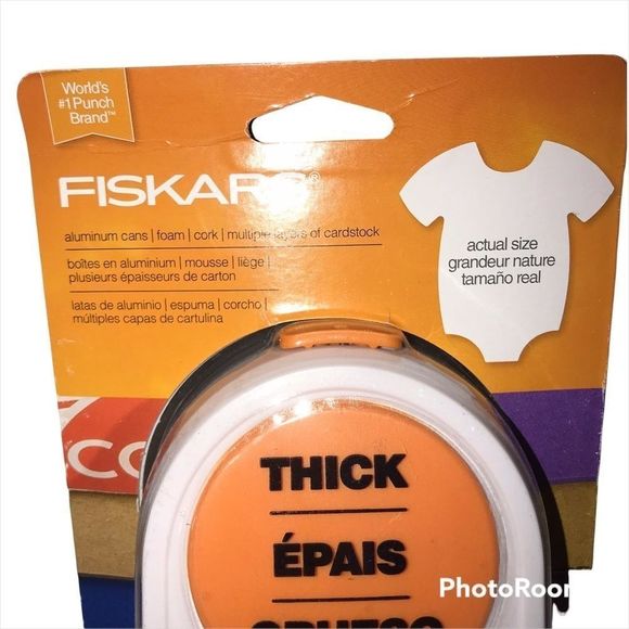 🆕 FISKARS Thick 2” Baby Bodysuit Romper Outfit onesie hole punch nwt NEW - Picture 4 of 6